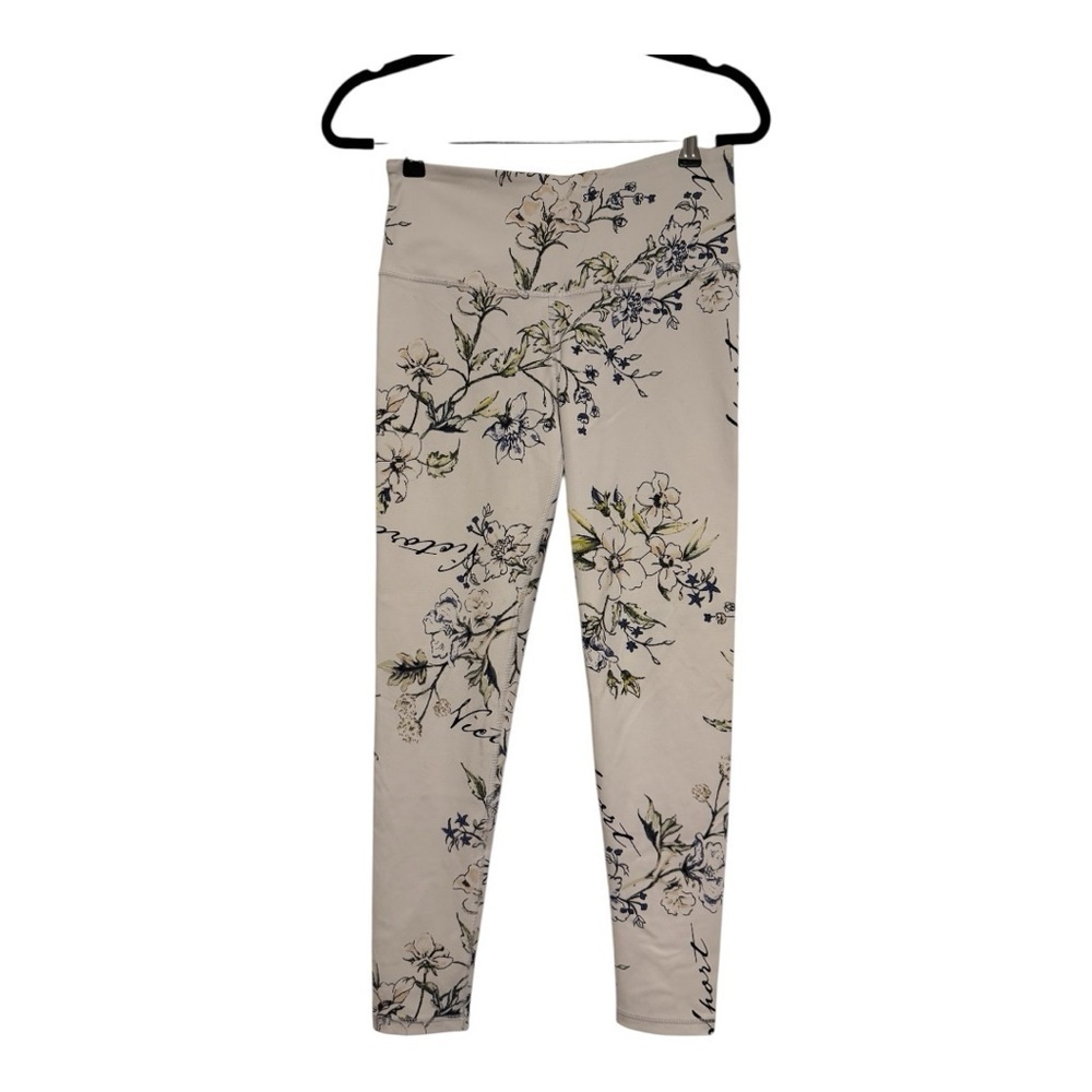 Victoria’s Secret Sport White Floral High Waisted Full Length Leggings Size M